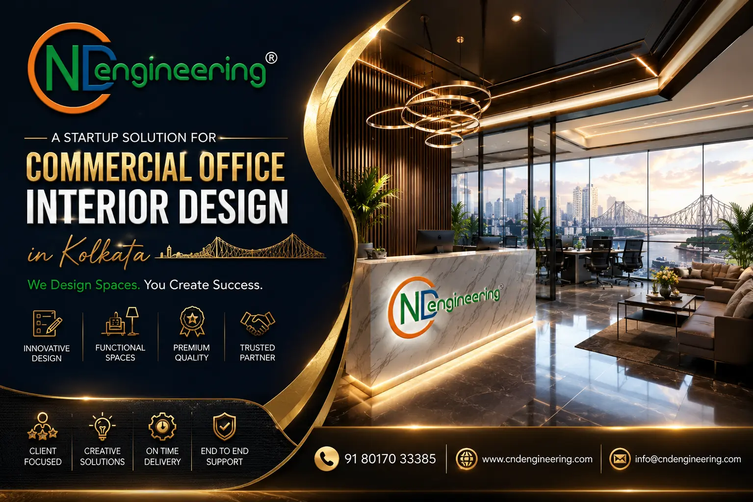 CND Engineering commercial office interior design in Kolkata hero visual